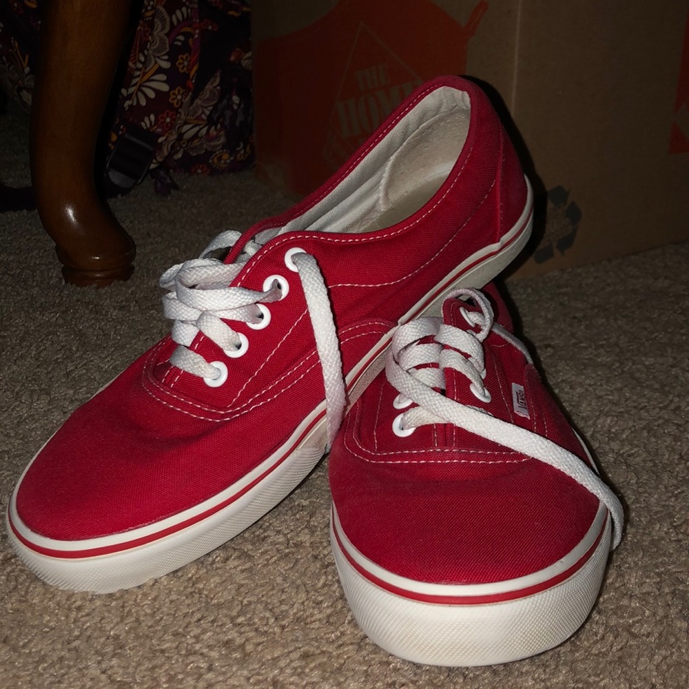 Red Vans M 8.5/W 10